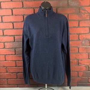 Five Four Womans Medium Blue Angora‎ Blend Quarter-Zip Sweater – Cozy Chic